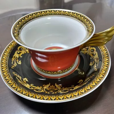 Versace Rosenthal Medusa Red Cup Saucer Set • $197.80