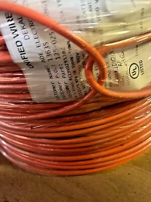 New 50'ft 8awg Stranded Orange Mtw Or Thhn Copper Building Wire • $37.85