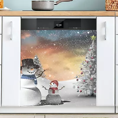 Christmas Tree Snowman Dishwasher Magnet Cover Dishwasher Covers For The Fron... • $39.99