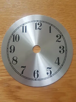 £8.95 • Buy NEW - 3.5 Inch Clock Dial Face - Silver Finish 90mm - Arabic Numerals - DL08
