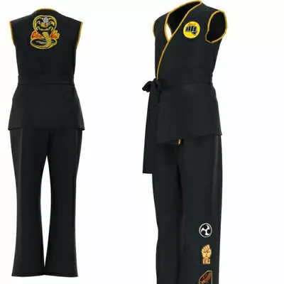 Adult Official Netflix Cobra Kai Costume Unisex Karate Kid Halloween FancyDress！ • £13.90