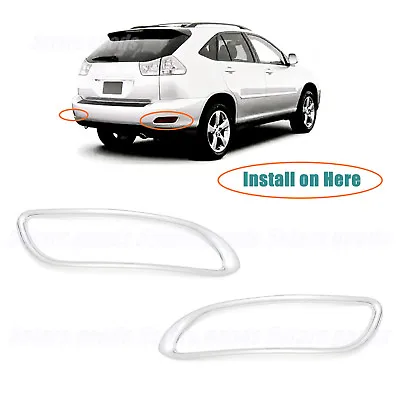 Rear Lower Bumper Chrome Fog Light Covers Trims For 2006-2008 Lexus RX400h SUV • $25