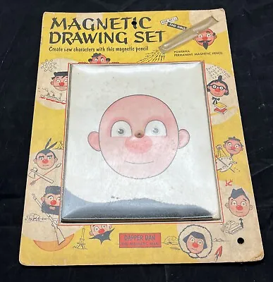 Vintage DAPPER DAN THE MAGNETIC MAN Drawing Set SMETHPORT No Pen 1950s @55 • $6.75