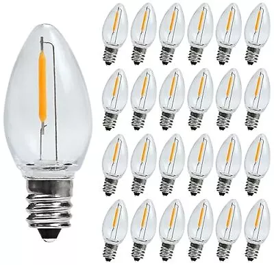 C7 LED Night Light BulbC7 E12 LED Bulbs Candelabra Light Bulbs 0.6 Watt Equ • $7.68