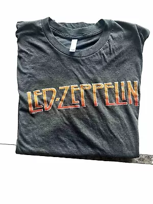 LED ZEPPELIN LOGO T-Shirt American Apparel Size XXL 2XL Made In USA Rock Band • $19