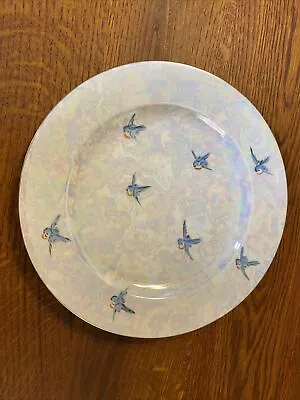 Paul Muller Selb Bavaria Germany 10  Pearlescent Plate W/ Flying Bluebirds RARE • $49.99