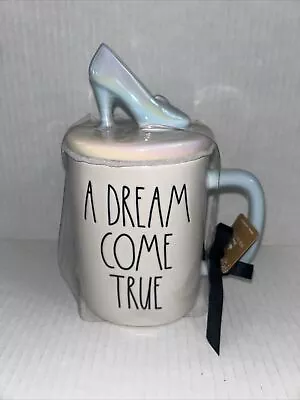 Rae Dunn Disney Cinderella Mug A DREAM COME TRUE Slipper Top Princess Castle NEW • £19.29