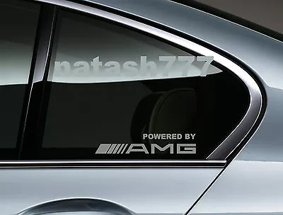 Powered By AMG Mercedes Benz Sport Racing Window Decal Sticker Emblem SILVER • $17.95