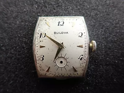 Vintage 25.8mm Men's Bulova Wrist Watch Movement Cal. 10bt - Keeping Time • $75