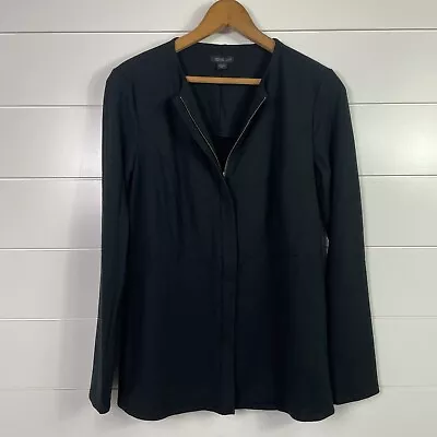 J. Jill Wearever Collection Black Full Zip-Up Closure Long Sleeve Shirt Sz XS • $10.99