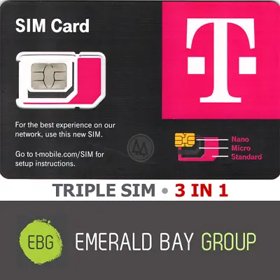 T-MOBILE Triple SIM Card R15  3 In 1   NANO • 4G 5G LTE • NEW • USE BY OCT 2026 • $4.46