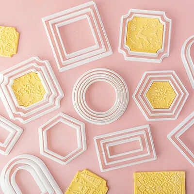 £3.25 • Buy Geometric Biscuits Cookie Cutter Mold Fondant Cake Decoring Mold DIY Baking Tool
