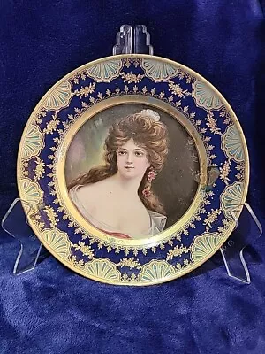 Vintage Dresden Art Nouveau Plate # 208 Litho On Metal Marianne The Meek Company • $39.95