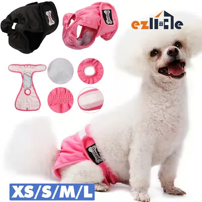 Female Diapers Pet Sanitary Pants Belly Wrap Band Nappy Dog Undies Underpants AU • $9.69