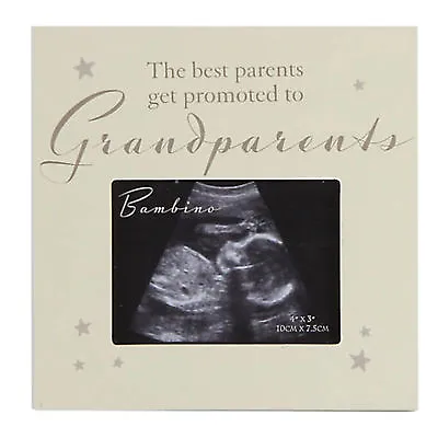Bambino 'Best Parents Get Promoted To Grandparents' Baby's Scan Photo Frame • £8.69