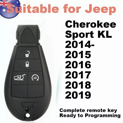 Remote Car Key FOB Suitable For Jeep Cherokee Sport KL 2014-2019 4B GQ4-53T 4A • $24.88