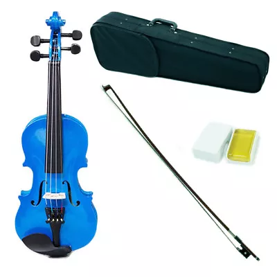 *GREAT GIFT* Children's 1/16 Size Blue Violin W Rosin Cute Violin Case And Bow • $69.99