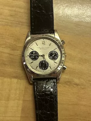 Vintage Hamilton Men's Automatic Panda Chronograph  ETA2824-2 Spares Or Repair • £249.99