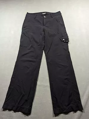 Eddie Bauer Pants Womens 10 32x32 Black Ebtek Hiking Climbing Gorpcore Zip Cargo • $20.99