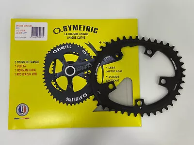 Osymetric BCD110x5 Bolt Road XCross Gravel Narrow Wide Chainring (Black) 42T/44T • $231