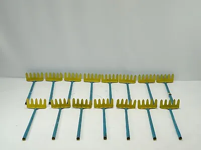 Lot Of 15 Vintage Ohio Art Co Sandbox Toy Tooth Rake Blue/Yellow • $90