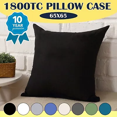 2022 NEW 1800TC Ultra Soft 2/4PCS European Pillow Cases 65cm X 65cm Five Colors • $14.99