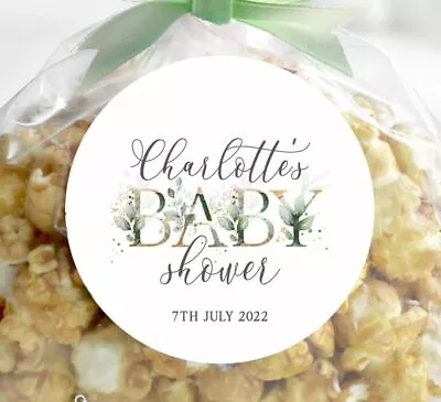 24 X Baby Shower Personalised Stickers 45mm • £3