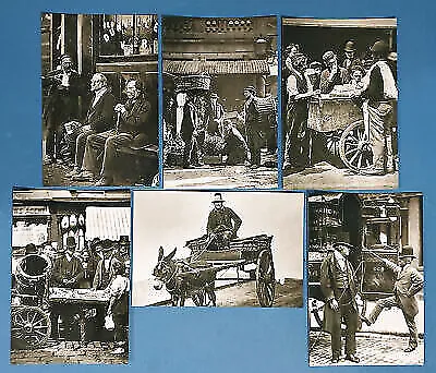 Set Of 6 London 1877 Street Life Repro Postcards England Social History Set 4 • £4.08