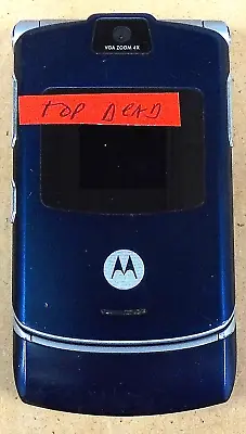 Motorola RAZR V3 - Blue And Silver ( AT&T ) Cellular Flip Phone • $6.79