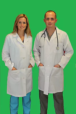 Medical Doctor Unisex Men Women Lab Coats Size SX-3XL White Labcoat Long Jacket • $20.95