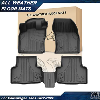 Car Floor Mats Rubber Liners All Weather Carpets For Volkswagen Taos 2022-2024 • $89.99