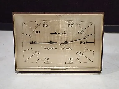 Vintage MCM Airguide Thermometer Hygrometer Humidity Temperature Chicago USA • $14.95