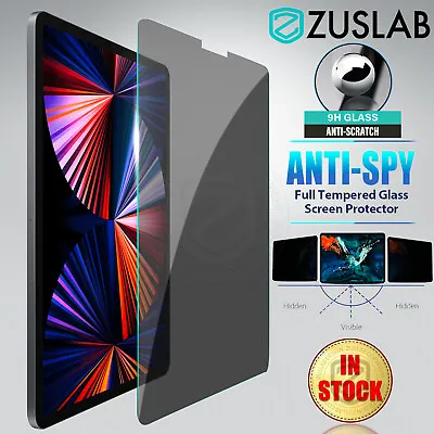 For Apple IPad 10th 9th 8th 7th 6 5 Gen Privacy Tempered Glass Screen Protector • $24.95