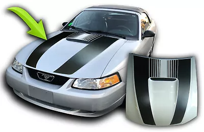 Strobe Hood Racing Stripes Decals - Fits 99-04 Mustang Shelby V6 GT • $54.99