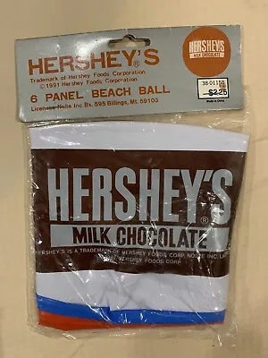 Rare Vintage 1991 Hershey Beach Ball Inflatable Pool Float NEW 6 Panel • $92.73