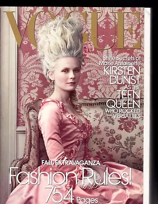 September Vogue 2006 Kirsten Dunst Marie Antoinette Versailles Picasso • $239.99