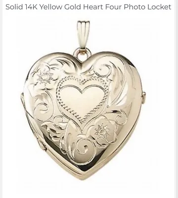 14K  YELLOW GOLD  Fancy  Italian Necklace  20 In  & 14K GF VINTAGE HEART LOCKET  • $149.95