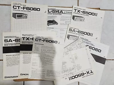 Vintage Pioneer Stereo Amplifier Turntable Cassette Operating Instructions  • $50