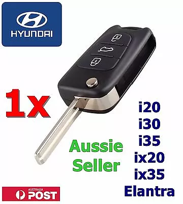 $12.95 • Buy 1x Hyundai I30 I20 Elantra 3 Button Flip Key Replacement Remote Case/Shell/Blank