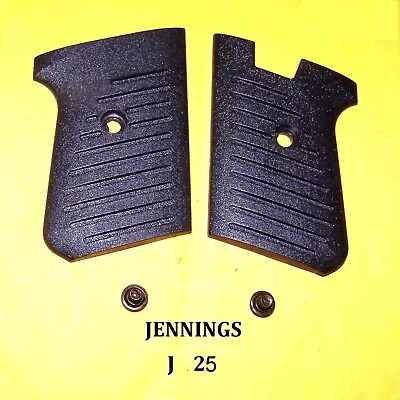 Jennings J 25 Factory Black Grip Set With 2 Black Screws New Old Stock • $15