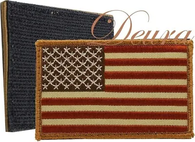 USA American Flag Tactical US Morale Military Desert DEURA® BRAND FASTEN PATCH • $4.89