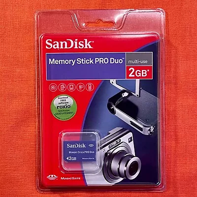 SanDisk Memory Stick PRO Duo 2GB Memory Stick PRO Duo Card - NEW - 3091027 • $18.98