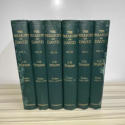 The Treasury Of David - C.H. Spurgeon - VTG 1950 Complete 6 Volume Set • $89.95