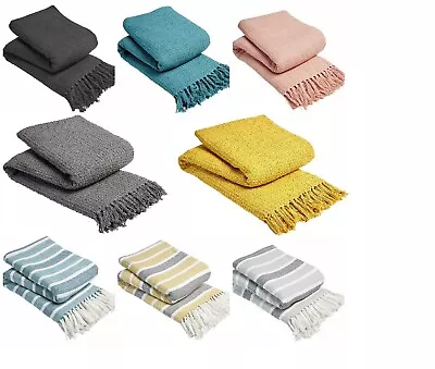 £8.90 • Buy Large Size 100%cotton Woven Sofa Bed Settee Throw Chair Cover Blanket Bedspread 