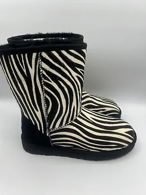 UGG AUSTRALIA CLASSIC SHORT EXOTIC ZEBRA BOOTS Size 9 WOMENS #1002790 RARE & HTF • $149.99