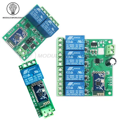 DC 5V/12V 1/2/4Channel Bluetooth Relay Module APP Control Switch IoT Smart Home • $3.58