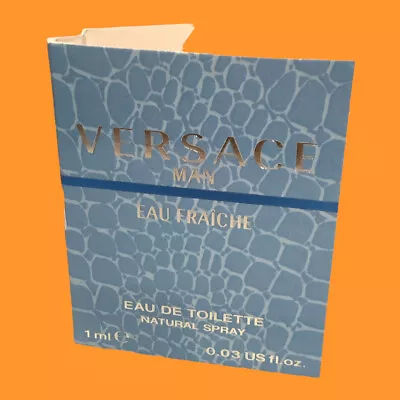 VERSACE MAN EAU FRAICHE 0.03 Oz 1 Ml EDT Spray Mini/Travel Sample Vial Mens • $8.58