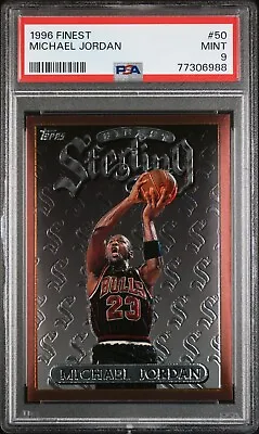 1996-97 Topps Finest Card #50 Michael Jordan PSA 9 Mint Chicago Bulls • $47.88