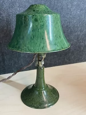 Vintage 1930’s Bakelite Table Desk Wall Desktop Lamp Light Mottled Green Clip • $185