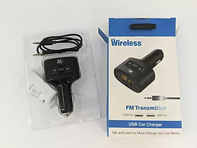 Just Wireless - FM Transmitter: USB Car Charger (3.5mm Jack Included USB Port)  • $9.99